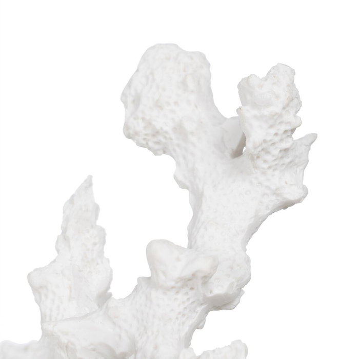 BigBuy Home Figurine Décorative Corail Blanc en Résine