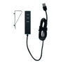Simon Adaptateur 3 connecteurs USB-A avec fixation et câble USB-C 1,5 m noir