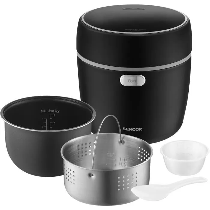 Sencor SRM 0671BK Cuiseur à riz, 0,6 L, Noir
