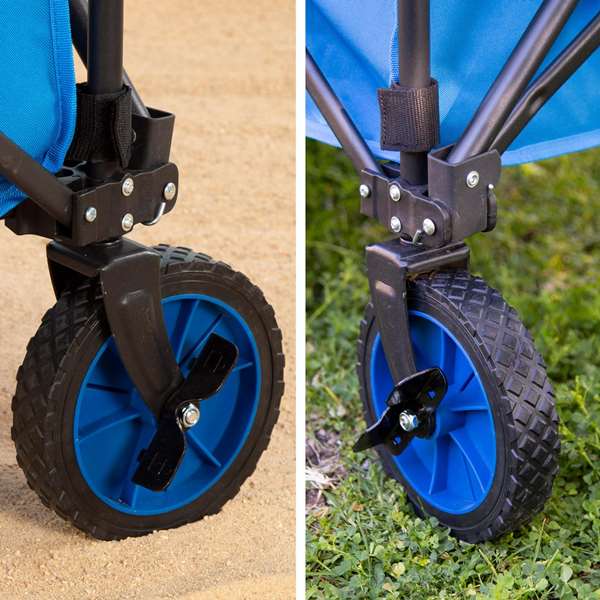 Color Baby - Carro de playa plegable - Chariot de plage pliable 88x47x53/108 cm avec poche latérale - Recommandé 3 ans et plus