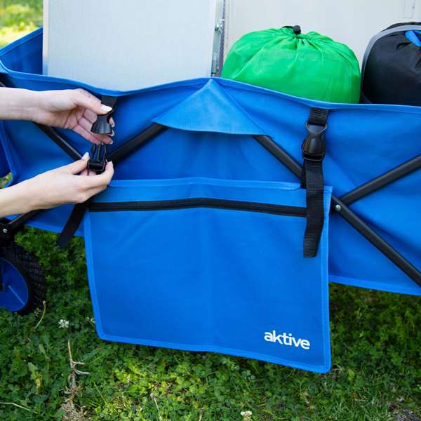 Color Baby - Carro de playa plegable - Chariot de plage pliable 88x47x53/108 cm avec poche latérale - Recommandé 3 ans et plus