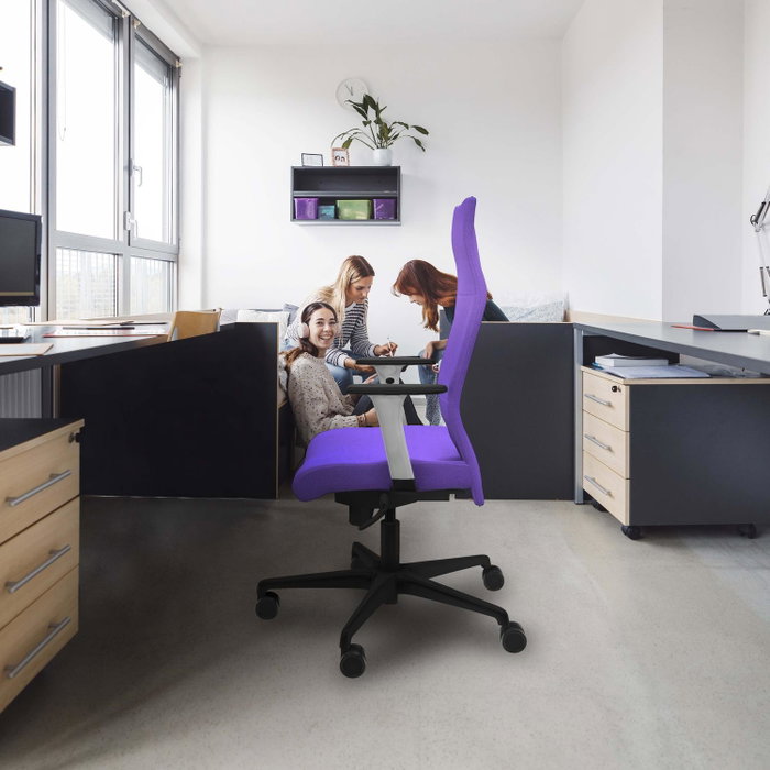 Piqueras Y Crespo Fauteuil Albacete, mécanisme synchrone, morado