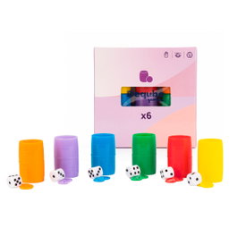 DEQUBE Accessoires Parchís en plastique pour 6 joueurs D00435 SkU: 943D00435