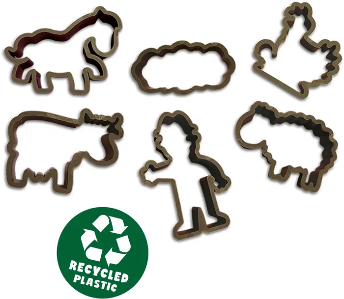 Ses Creative Kit de Pâte à Modeler Géant Écologique, 7 Pots de 90 g, avec Outils et Rouleau en Bois, pour Enfants dès 2 ans, Fabriqué aux Pays-Bas