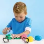 Ses Creative Kit de Pâte à Modeler Géant Écologique, 7 Pots de 90 g, avec Outils et Rouleau en Bois, pour Enfants dès 2 ans, Fabriqué aux Pays-Bas