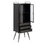 BigBuy Home Présentoir BRICK Noir Doré Verre Fer