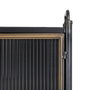 BigBuy Home Présentoir BRICK Noir Doré Verre Fer