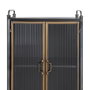 BigBuy Home Présentoir BRICK Noir Doré Verre Fer