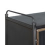 BigBuy Home Présentoir BRICK Noir Doré Verre Fer