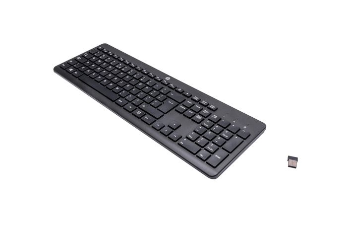 HP Clavier Sans Fil 230 Noir AZERTY - Clavier Gomme Silencieux et Confortable avec Connexion 2,4 GHz et Autonomie Longue Durée