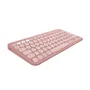 Logitech Pebble Keys 2 K380s - Clavier Bluetooth sans fil compact avec boutons Easy-Switch pour 3 appareils et touches Fn programmables - Rose