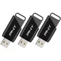PNY Attaché X - Pack de 3 clés USB 3.2 - 128 Go chacune - Vitesse de lecture jusqu'à 130 Mo/s - Transfert rapide