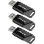 PNY Attaché X - Pack de 3 clés USB 3.2 - 128 Go chacune - Vitesse de lecture jusqu'à 130 Mo/s - Transfert rapide