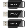 PNY Attaché X - Pack de 3 clés USB 3.2 - 128 Go chacune - Vitesse de lecture jusqu'à 130 Mo/s - Transfert rapide