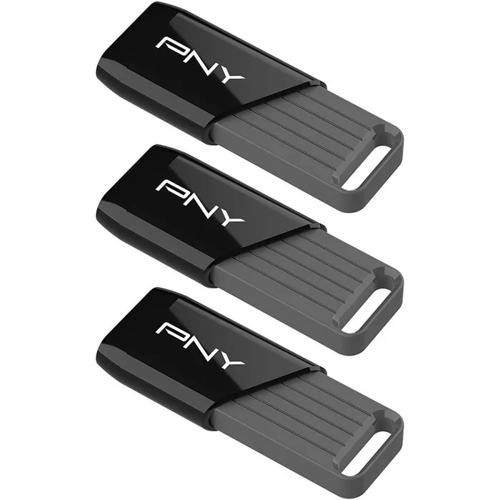PNY Attaché X - Pack de 3 clés USB 3.2 - 128 Go chacune - Vitesse de lecture jusqu'à 130 Mo/s - Transfert rapide