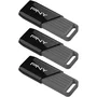 PNY Attaché X - Pack de 3 clés USB 3.2 - 128 Go chacune - Vitesse de lecture jusqu'à 130 Mo/s - Transfert rapide
