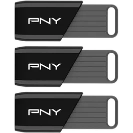 PNY Attaché X - Pack de 3 clés USB 3.2 - 128 Go chacune - Vitesse de lecture jusqu'à 130 Mo/s - Transfert rapide
