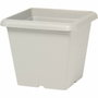 Garden ID Pot de fleurs carré Teramo blanc effet pierre 40 x 35 cm