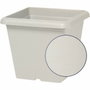Garden ID Pot de fleurs carré Teramo blanc effet pierre 40 x 35 cm