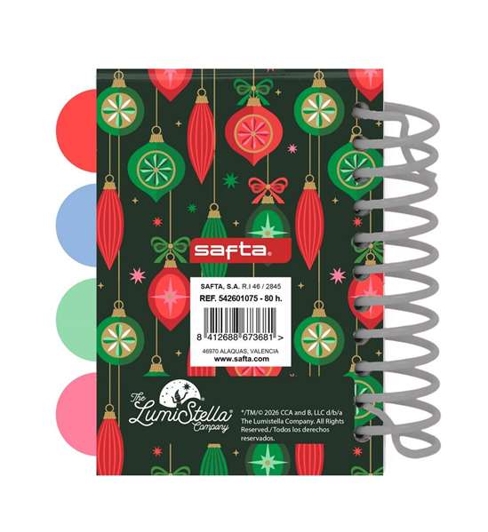 Safta Bloc-notes A7 Elf on the Shelf avec couverture rigide