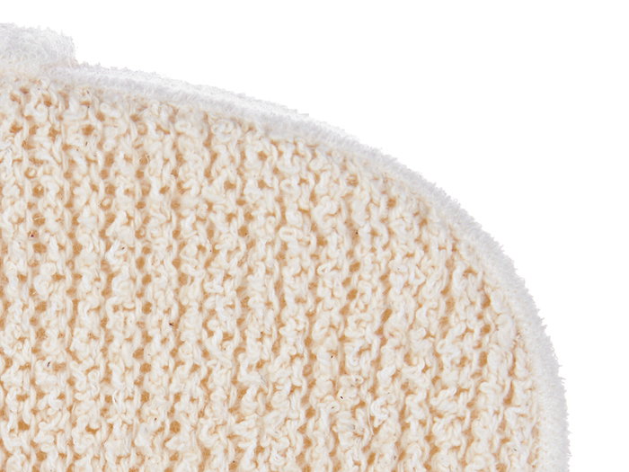BERILO Éponge ovale en tissu naturel Blanco-Beige BERILO Éponge ovale en tissu naturel Blanco-Beige