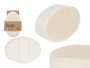 BERILO Éponge ovale en tissu naturel Blanco-Beige