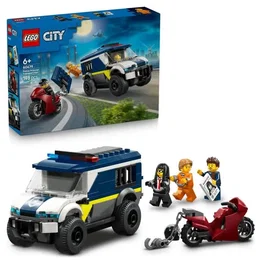 LEGO City 60479 - Fourgon Pénitentiaire avec Moto et 3 Minifigurines - Jeu de Construction Maquette de Camion - Pour Enfants dès 6 Ans