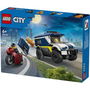 LEGO City 60479 - Fourgon Pénitentiaire avec Moto et 3 Minifigurines - Jeu de Construction Maquette de Camion - Pour Enfants dès 6 Ans