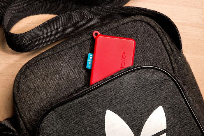 Veho Pebble Pokket Power Bank portable ultra-mince 1000mAh micro avec port USB-C intégré pour smartphone - Rouge