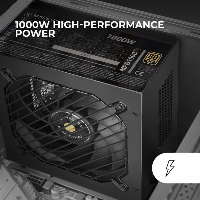 Bloc d’Alimentation Mars Gaming MPB1000SI ATX 1000 W 80 Plus Gold Bloc d’Alimentation Mars Gaming MPB1000SI ATX 1000 W 80 Plus Gold
