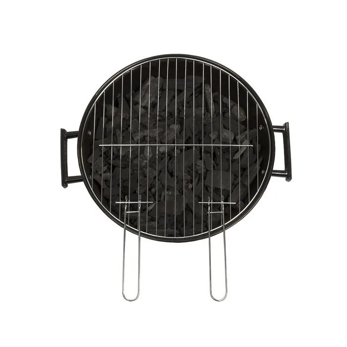 Livoo DOC172K - Barbecue à charbon de bois Ø 41 cm, grille en acier chromé, hauteur 69.5 cm, 2 roues crantées et poignées de transport