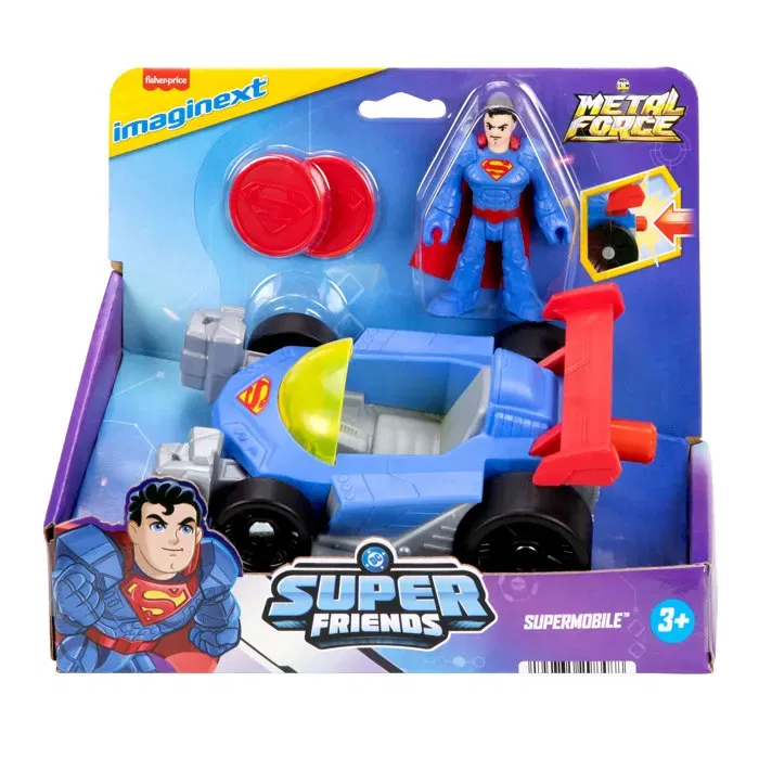 Imaginext DCSF Deluxe - Véhicule de Superman avec projectiles, pour enfants dès 4 ans, jeu d'extérieur