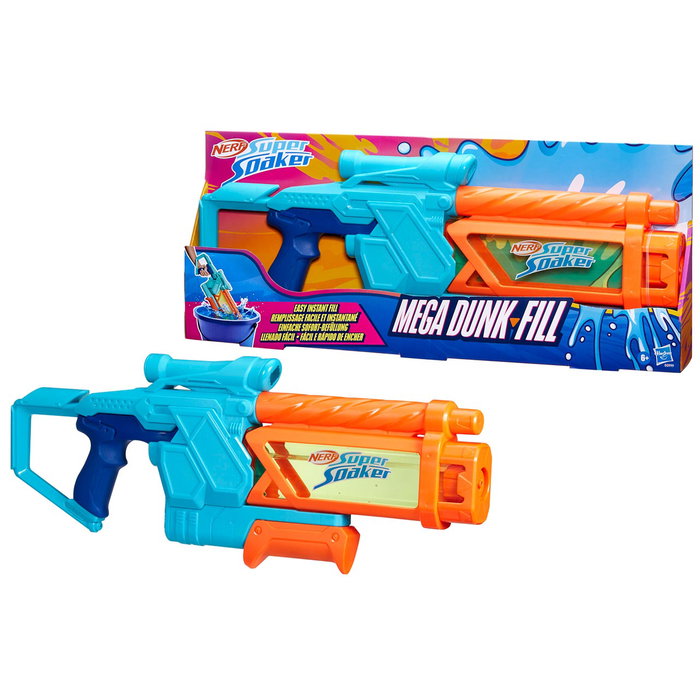 Hasbro Nerf Super Soaker Mega Dunk-Fill G0999 - Pistolet à eau remplissage par immersion, réservoir 1L, multilingue Hasbro Nerf Super Soaker Mega Dunk-Fill G0999 - Pistolet à eau remplissage par immersion, réservoir 1L, multilingue