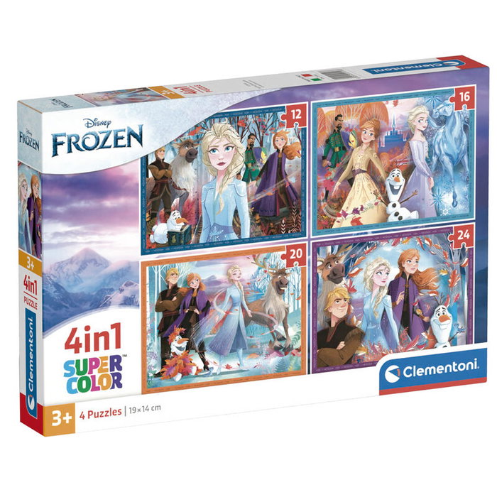 CLEMENTONI Puzzle Progressif 4 en 1 Disney Frozen (12, 16, 20 et 24 pièces)