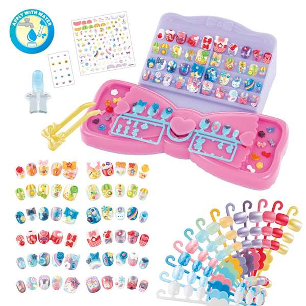 Epoch - Studio de manucure Aquabeads avec plus de 60 designs - Jeu créatif pour enfants - Version espagnole/portugaise - 26x24x6 cm