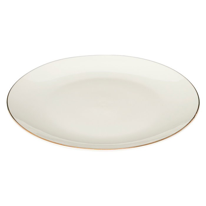 Home Deco Factory Service de table Erina 12 pièces en porcelaine avec bordure dorée Home Deco Factory Service de table Erina 12 pièces en porcelaine avec bordure dorée