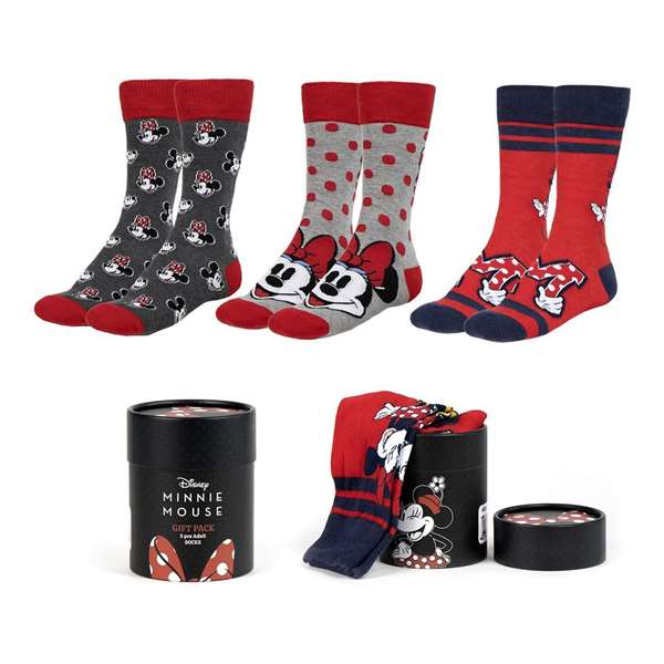 Cerdá Pack de 3 paires de chaussettes Minnie motif - Taille unique 36-43 - Réf. T3643