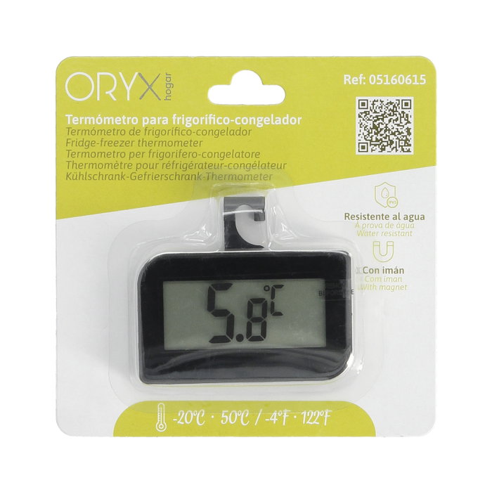 ORYX Thermomètre pour Réfrigérateur et Congélateur Résistant à l'Eau ORYX Thermomètre pour Réfrigérateur et Congélateur Résistant à l'Eau