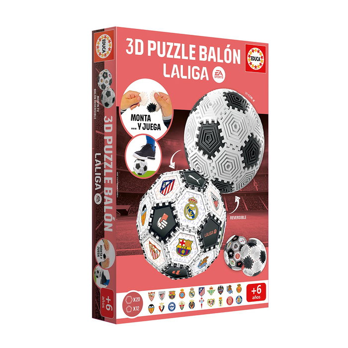 Educa Puzzle 3D Ballon de Football La Liga - 14 cm - Puzzle en Plastique - 32 Pièces - Version Espagnole Educa Puzzle 3D Ballon de Football La Liga - 14 cm - Puzzle en Plastique - 32 Pièces - Version Espagnole