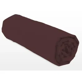 LOVELY HOME Drap-housse LH71599 160x200+25 cm Marron chocolat 100% Coton
