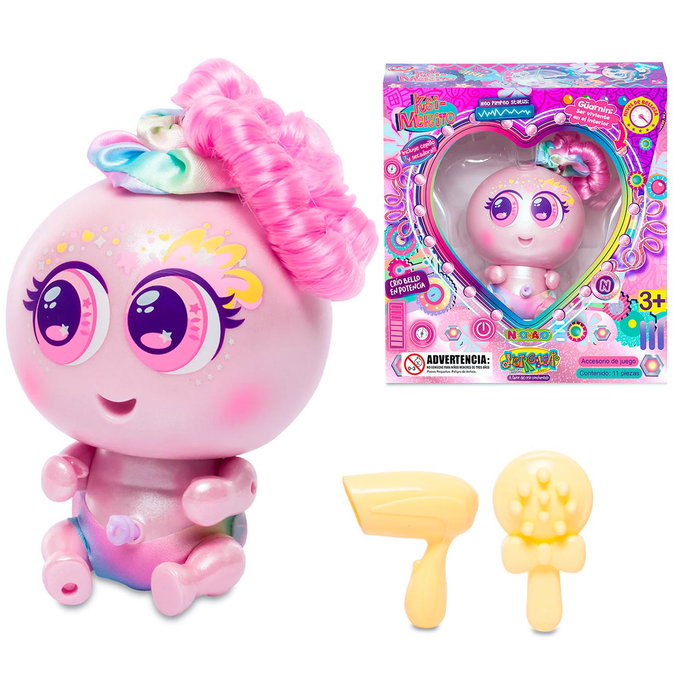 Bandai Ksimerito Manchicuepa Biuty Taim D909060 - Figurines Collection Intergalactique avec Accessoires de Beauté et Brillant Métallique - +3 Ans