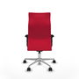Piqueras Y Crespo Fauteuil Albacete Rouge avec mécanisme synchrone et base aluminium