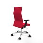 Piqueras Y Crespo Fauteuil Albacete Rouge avec mécanisme synchrone et base aluminium