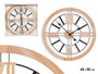 Giftdecor Horloge Murale Simple 60x60x4.5 cm Métal et Bois MDF Noir (Set de 4)