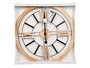 Giftdecor Horloge Murale Simple 60x60x4.5 cm Métal et Bois MDF Noir (Set de 4)