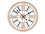 Giftdecor Horloge Murale Simple 60x60x4.5 cm Métal et Bois MDF Noir (Set de 4)