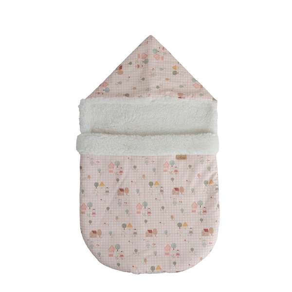 Muñecas Arias - Poupée reborn Kira 45 cm, robe rose, avec sac de couchage, jouet pour enfants de 3 ans et plus