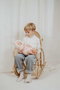Muñecas Arias - Poupée reborn Kira 45 cm, robe rose, avec sac de couchage, jouet pour enfants de 3 ans et plus