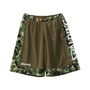 Short de Basket pour Homme Spalding Marron Vert militaire Réversible XL