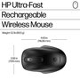 HP Souris sans fil rechargeable ultra-rapide 515 - Charge en 3 min, autonomie 30 jours, 4000 ppp, ambidextre, 4 boutons programmables, dongle unifiant USB-C